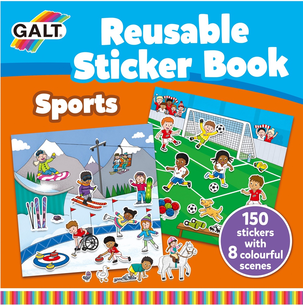 Galt Toys, Reusable Sticker Book - Animals, Sticker Books, Ages 3 Years Plus